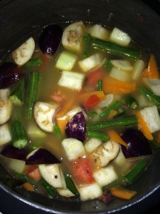 Check the quantity. the vegetables need to be nearly immersed.