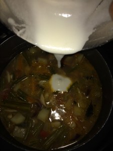 Make a slurry of rice in water and add that to the mandi. Check the taste and consistency and serve the same with rice.