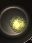 Heat butter in a low flame.
