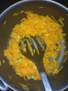 Carrot thovandal is ready to be served as a side dish for rice.