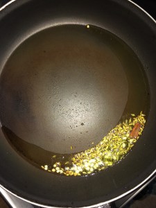 Add fennel and urad dal and temper.