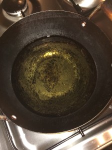 Heat enough oil for making the Poori's.