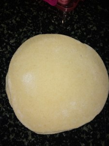 Roll them. It should not be thin nor thick. It should be medium thick.