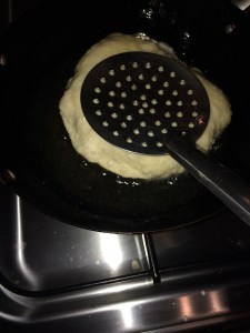 Press them with the help of a ladle.