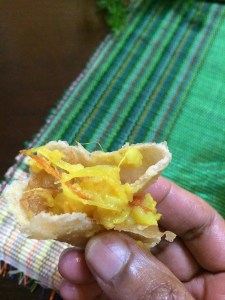 Mmmmm take a bite along with Poori.