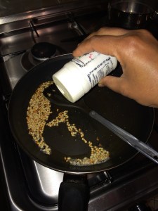 Add a pinch of hing.