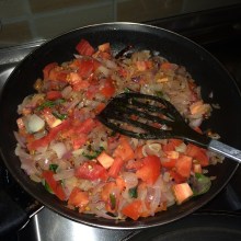 Add the chopped tomatoes.
