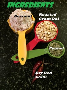 These are the ingredients to grind.