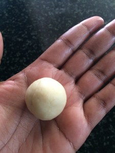 Make the Jamun's without any creases. Do not press them too hard while making them. If pressed hard then the result will be a hard Jamun.