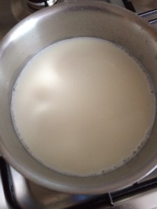 Take milk in a vessel and allow the milk to come to a boil.