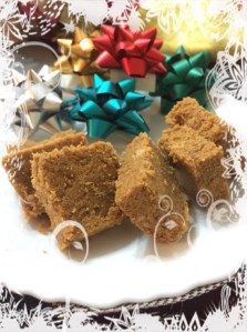 These are the burfi's with cashews.