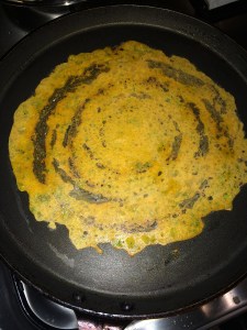 Flip it over and allow the other side also to cook.