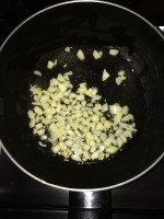 Add the chopped garlic and saute for few mins.