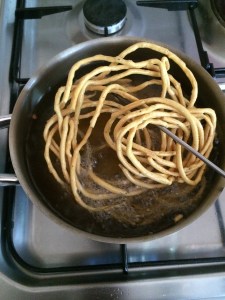 After it beomes hard then flip it over. Cook them by flipping until the bubbles completely subside.