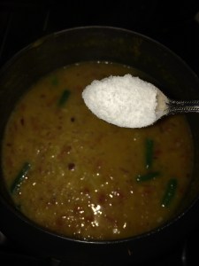 Mix everything and required salt to the sambar.