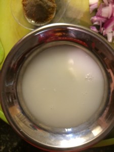 Add little water to it and mix everything.