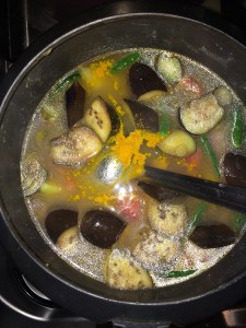 Add the turmeric powder.