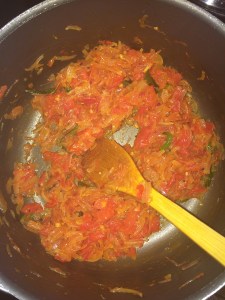 Allow the tomatoes to cook well.