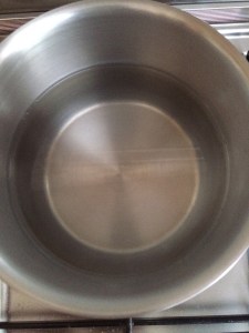 Take 5 cups of water in a vessel.