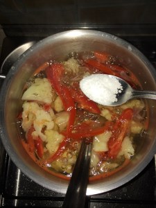 Add required amount of salt and allow it to boil.