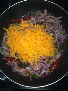 Add the grated carrot and saute for few mins.