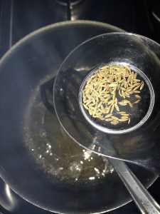 After that add cumin. 