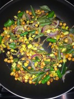 Roast till you get a nice aroma.