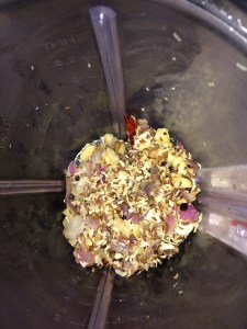 Transfer the roasted mixture in a blender and make it a smooth paste by adding water.