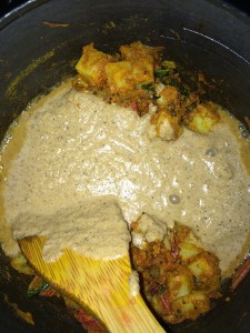 Now add the ground mixture.