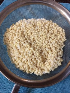 Drain the soaked dal and rice. Let it sit for sometime. allow the water to drain.