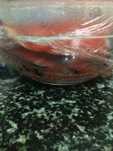 Let it sit on the counter for 10 to 15 mins. This helps it sweat and that helps the peeling of the skin easier.