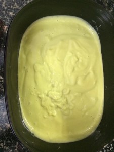 All set to enjoy. Avocado Ice Cream.