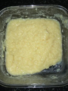 You can stop here and eat or can do a little bit more microwaving to get a dry paalkova.