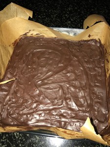 Now remove the parchment paper from the baking tray.