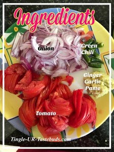 Chopped ingredients.