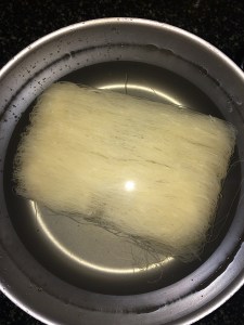 Soak the Mee Hoon/Rice Vermicelli in normal water for atleast 1 to 2 hrs. 