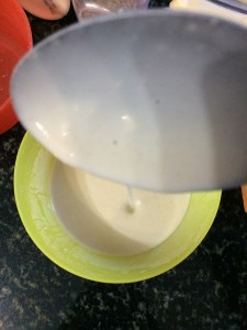 The consistency should be like this.