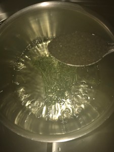 Then add the tea dust.